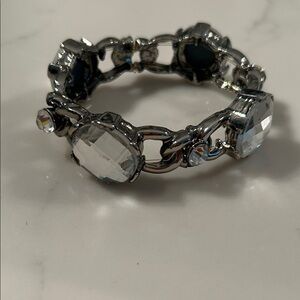 Elegant Silver Crystal Bracelet